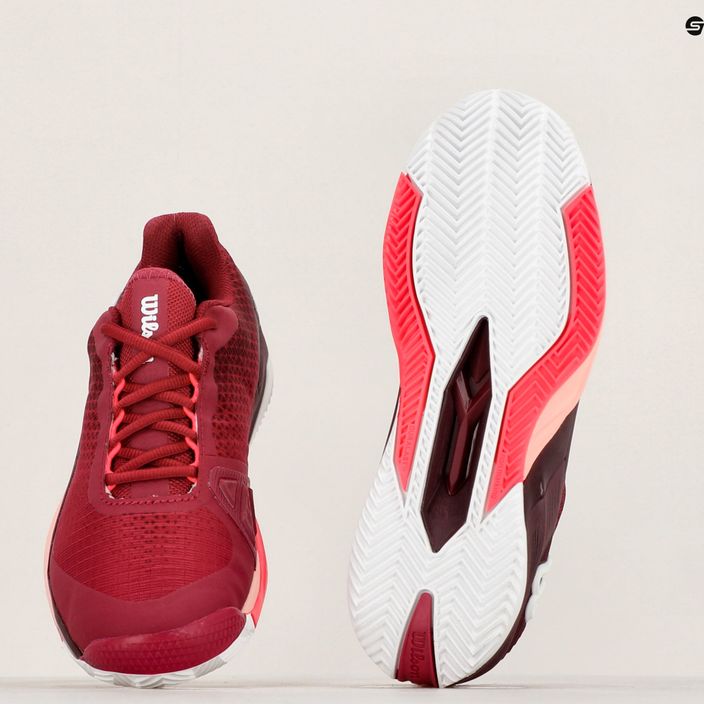 Women's tennis shoes Wilson Rush Pro 4.0 Clay beet red/white/tropical peach 9