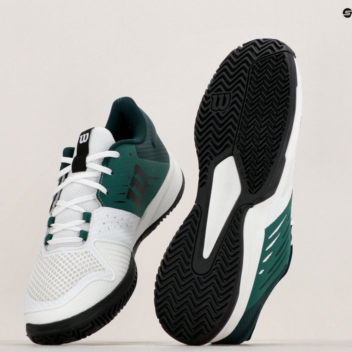 Men's tennis shoes Wilson Kaos Devo 2.0 white/evergreen 8