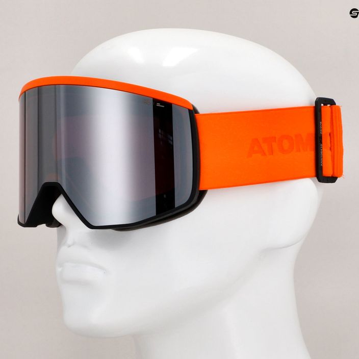 Atomic Four Pro HD orange silver ski goggles 8