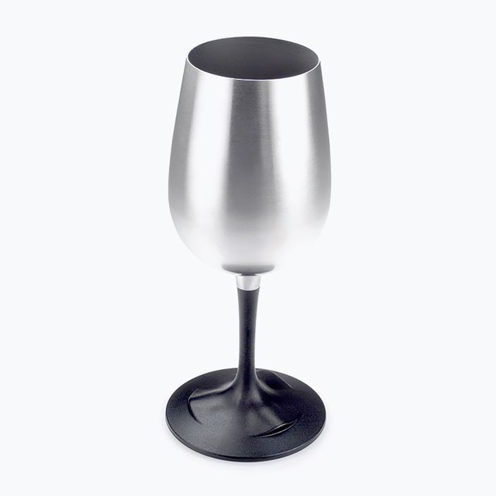 GSI Outdoors Glacier Stainless Nesting Wine Glass silver 63305
