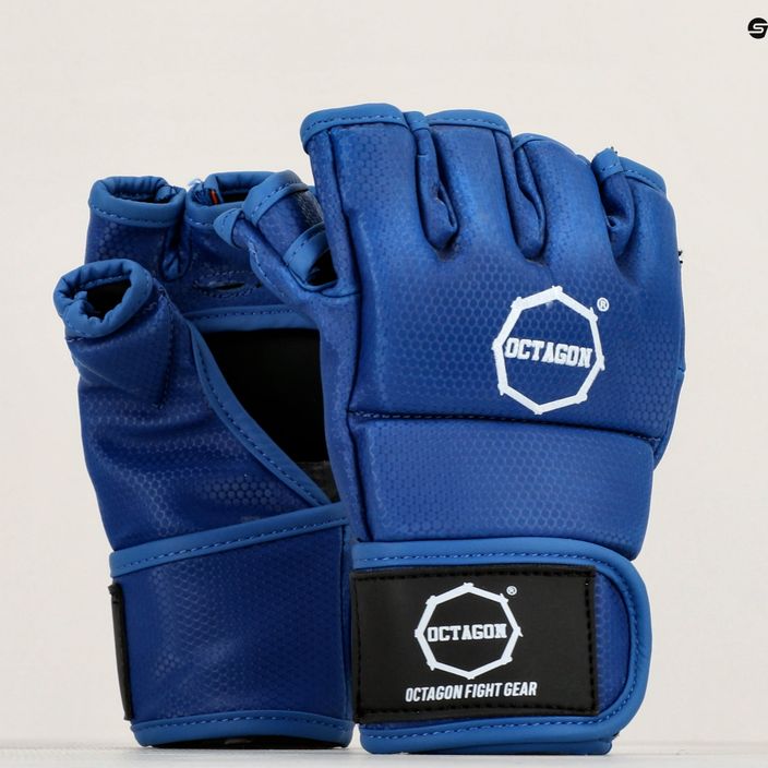 Octagon Kevlar MMA grappling gloves blue 7