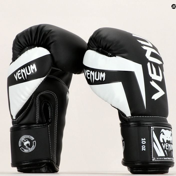 Venum Elite boxing gloves black and white 0984 13