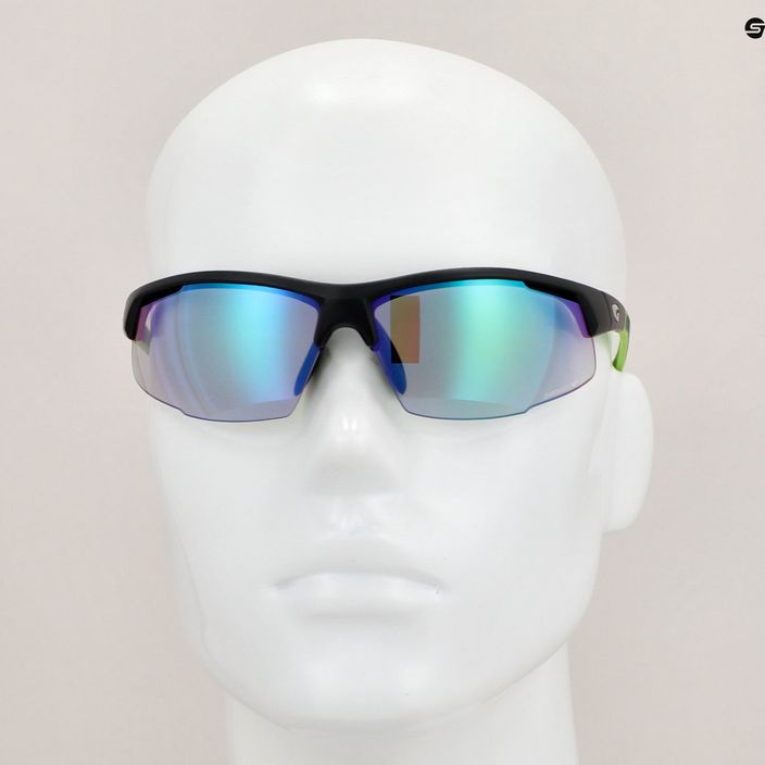 GOG Falcon C matt black/green/polychromatic green cycling glasses E668-3 7