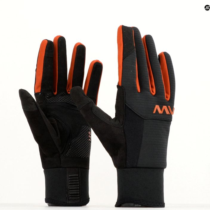 Northwave Fast Gel men's cycling gloves black / cinnamon 11