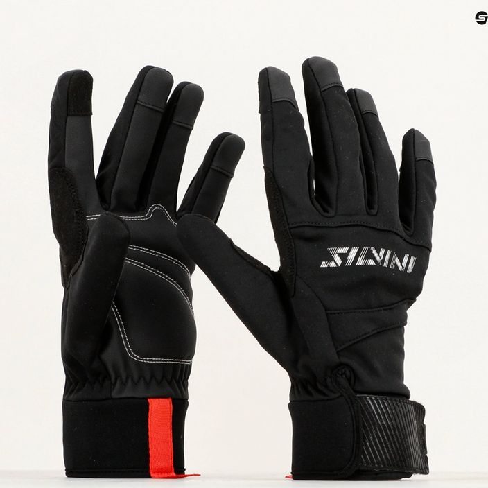 Silvini Fusaro black bicycle gloves 3215-UA745/0800 9