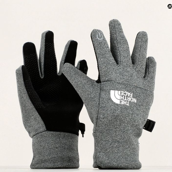 Children's trekking gloves The North Face Recycled Etip medium grey heather 11
