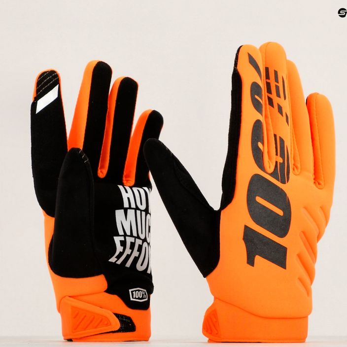 Men's cycling gloves 100% Brisker orange 10003 6