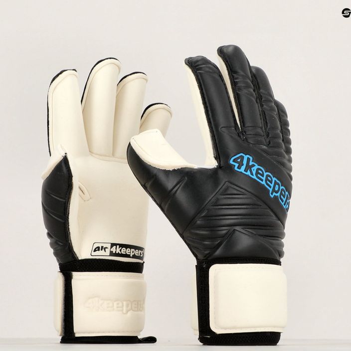4keepers Retro IV RF children's goalkeeper gloves black and white 4KRIVBRFJR 10
