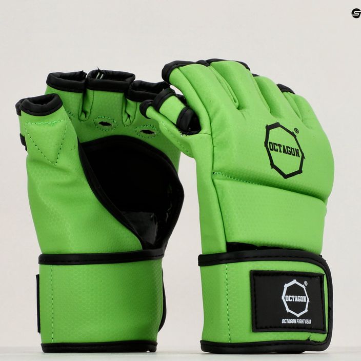 Octagon Kevlar MMA grappling gloves green 7