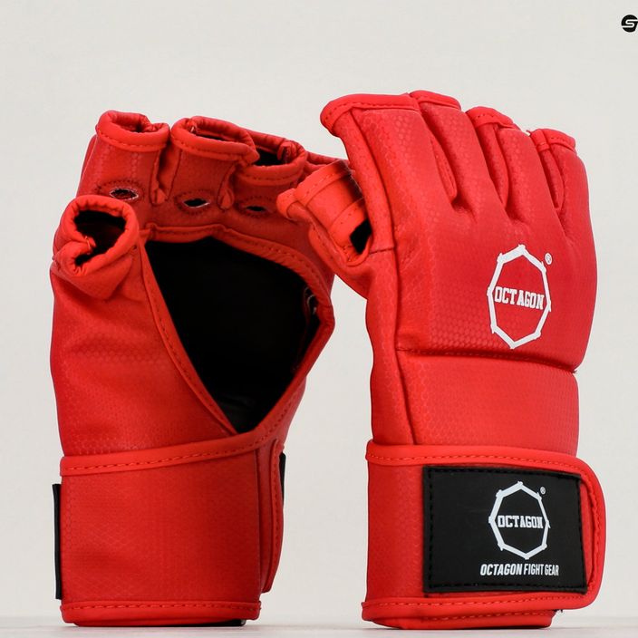 Octagon Kevlar MMA grappling gloves red 7