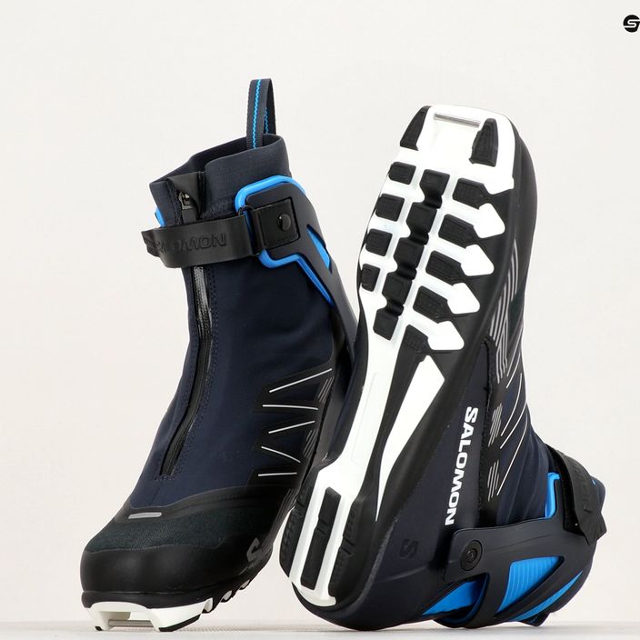 Men's Salomon RS8 Prolink cross-country ski boots dark navy/black/process blue 12