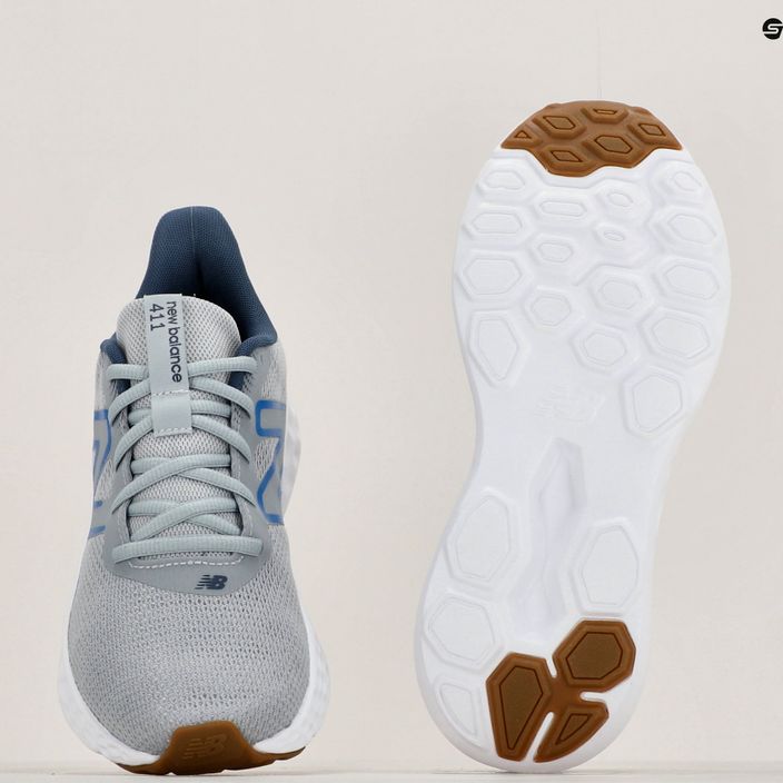 Men's New Balance 411 v3 aluminium grey running shoes 8