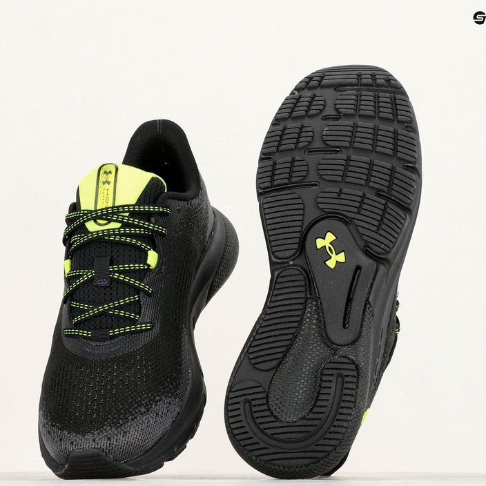 Under Armour Hovr Turbulence 2 men's running shoes black/black/high vis yellow 14