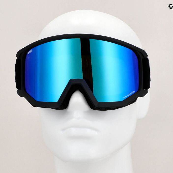 Ski goggles UVEX Athletic CV black mat/mirror blue colorvision green 55/0/527/20 7