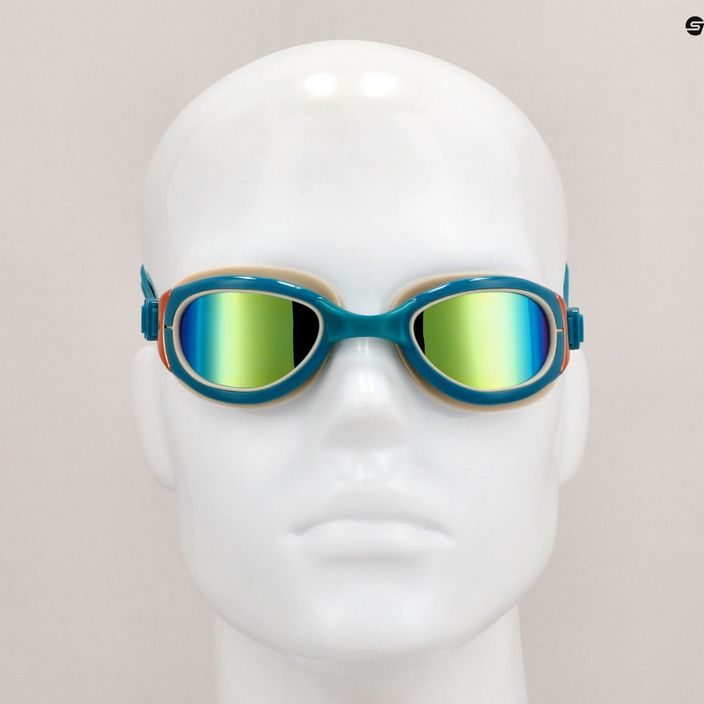 ZONE3 Attack teal/cream/cooper swim goggles 7