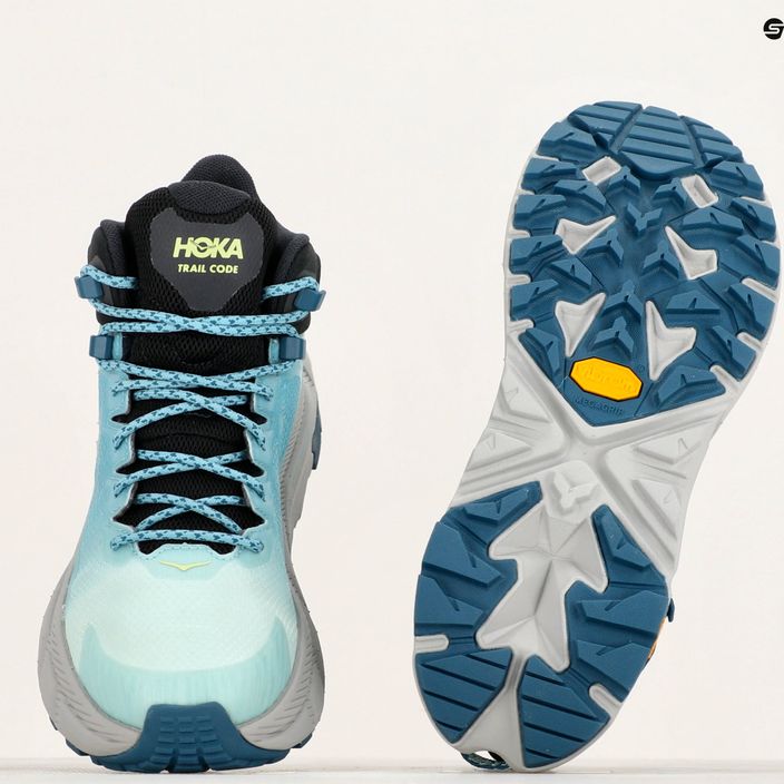 Women's trekking boots HOKA Trail Code GTX blue glass/coastal shade 8
