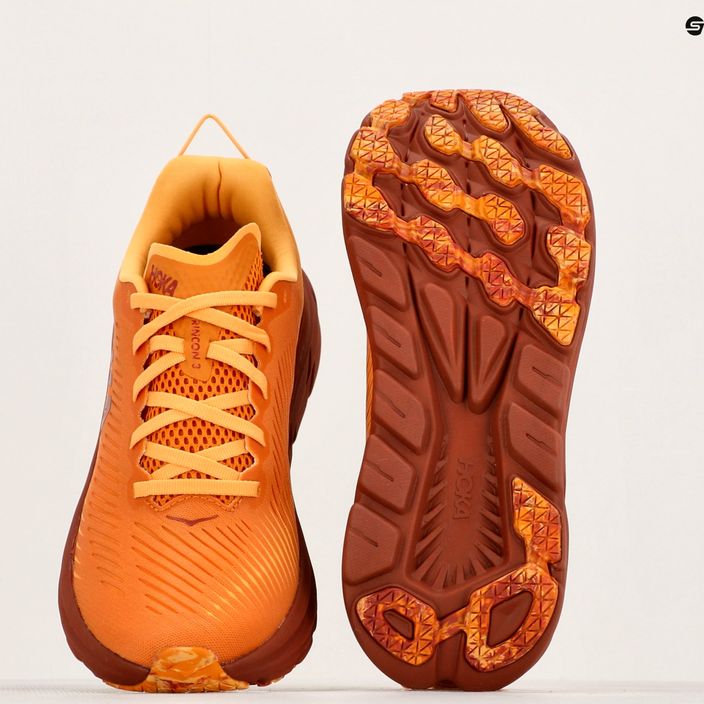 HOKA men's running shoes Rincon 3 amber haze/sherbet 8