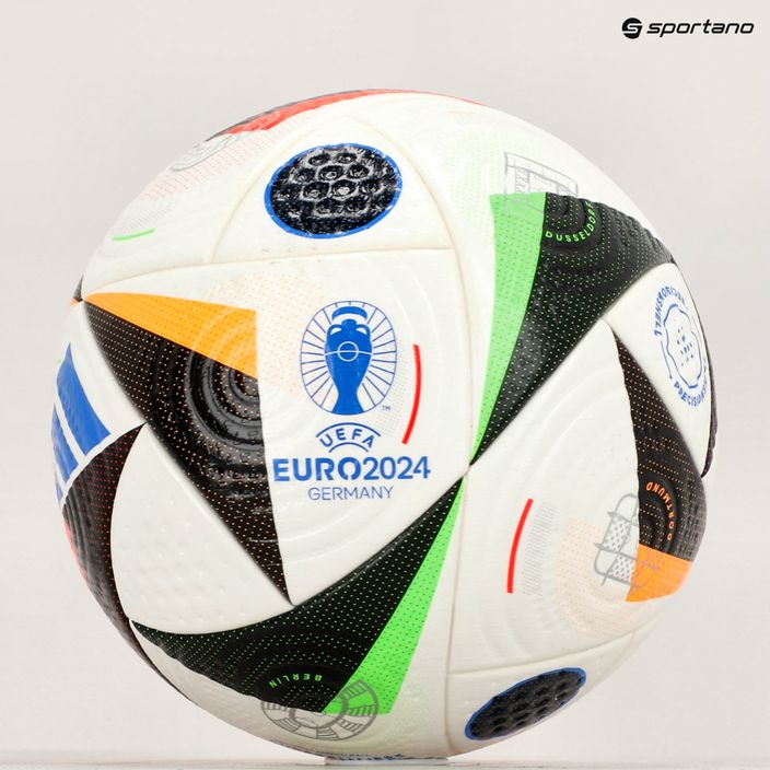 Adidas Fussballiebe Pro ball white/black/glow blue size 5 8