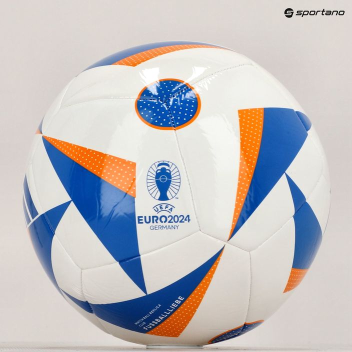 adidas Fussballiebe Club football white/glow blue/lucky orange size 5 5