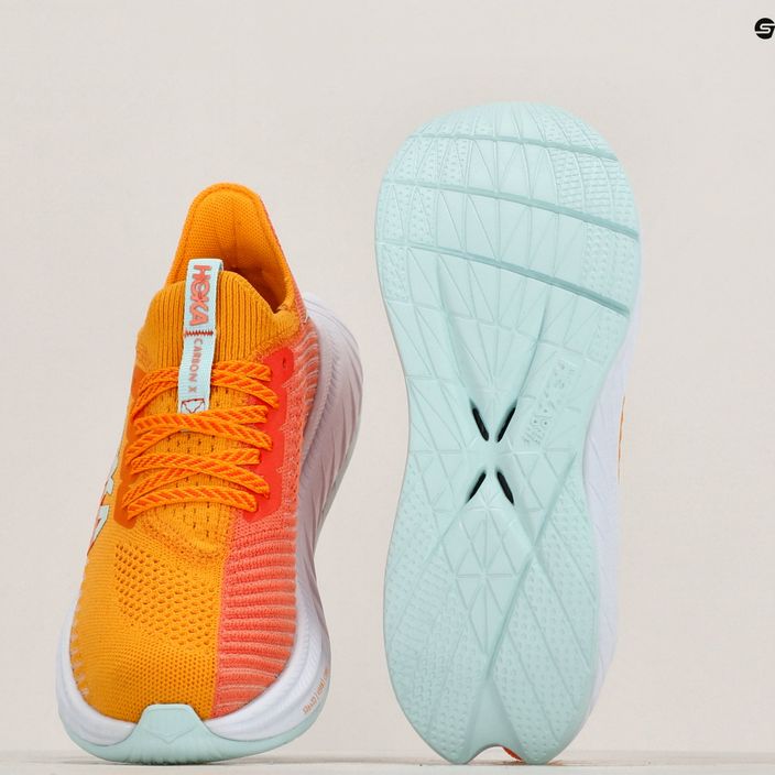 Women's running shoes HOKA Carbon X 3 radiant yellow/camellia 10