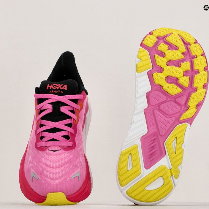 Women's running shoes HOKA Arahi 6 strawberry/black 9