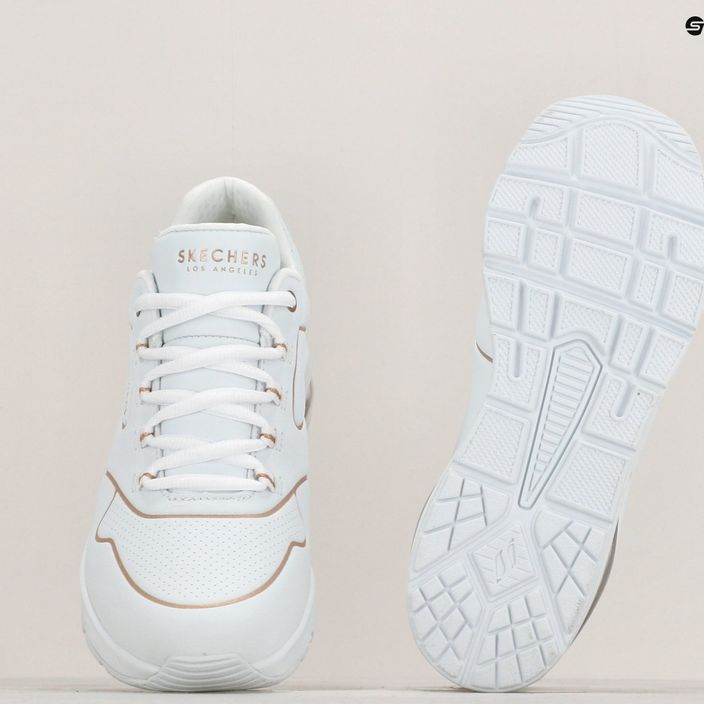 SKECHERS women's shoes Uno 2 Golden Trim white/gold 10