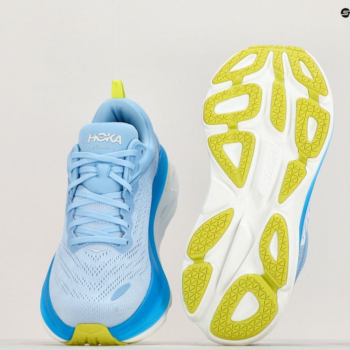 Men's running shoes HOKA Bondi 8 airy blue/diva blue 10