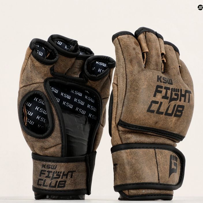 KSW Fight Club brown grappling gloves Gloves_FCL 7