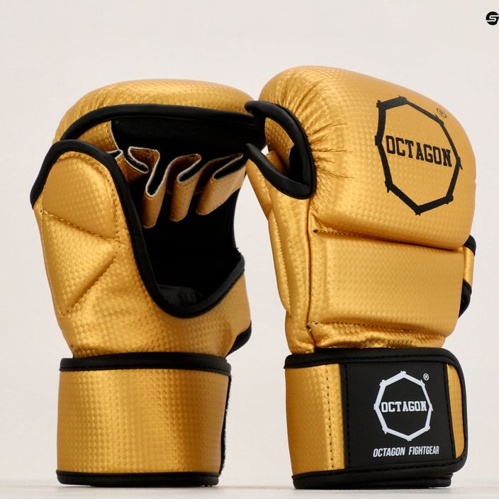 Octagon Kevlar MMA sparring gloves gold 5