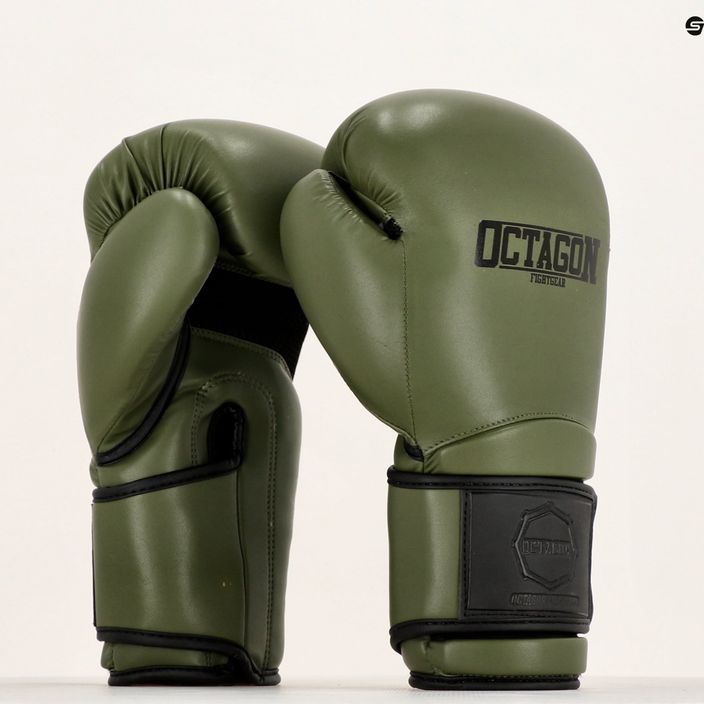 Octagon Matt khaki boxing gloves 6