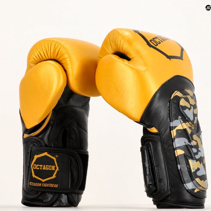 Octagon Hero gold boxing gloves 3