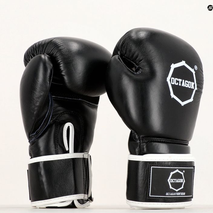 Octagon Agat black/white boxing gloves 10
