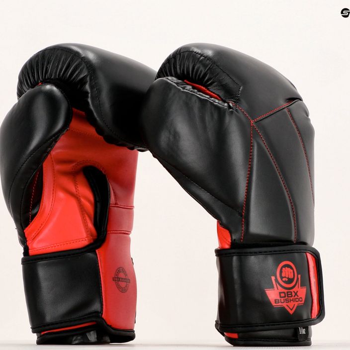 DBX BUSHIDO "Hammer - Red" Muay Thai boxing gloves black/red 14