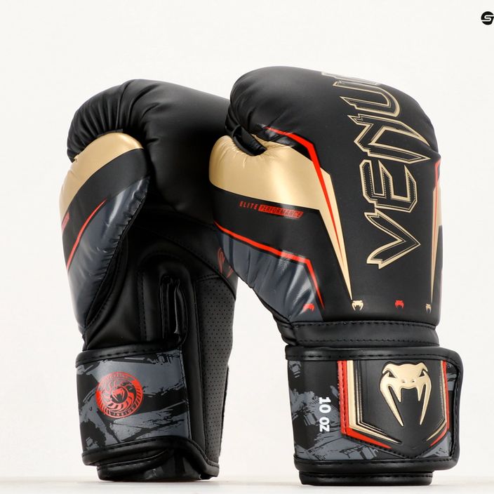 Venum Elite Evo black/gold boxing gloves 9
