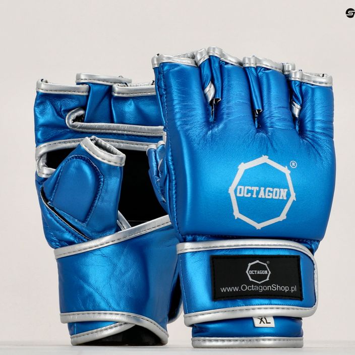 Octagon MMA grappling gloves blue 7
