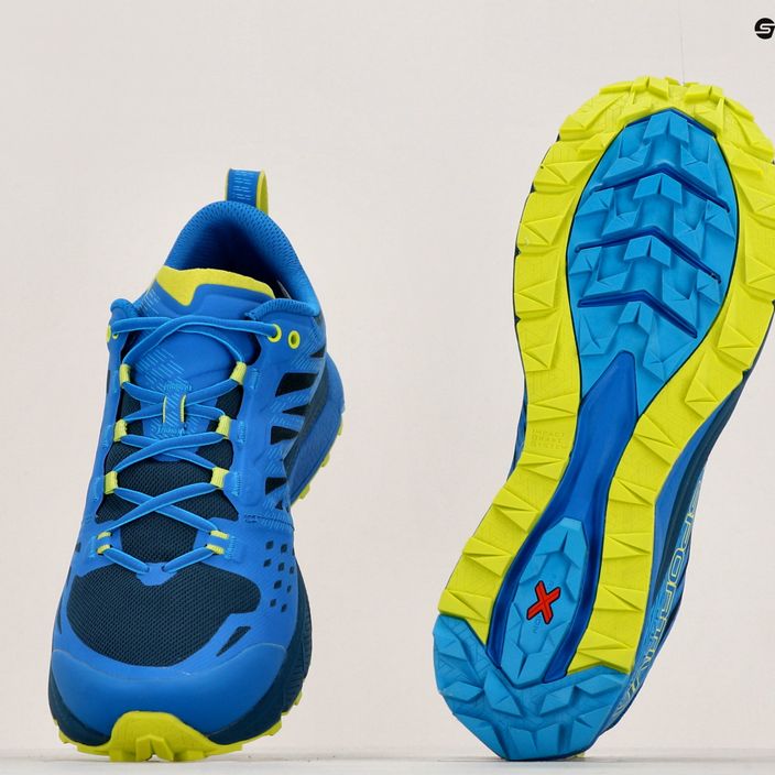 Men's La Sportiva Jackal II electric blue/lime punch running shoe 10