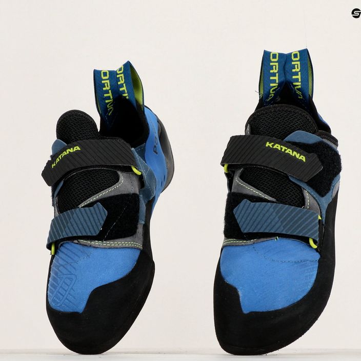 Men's La Sportiva Katana electric blue/lime punch climbing shoe 10