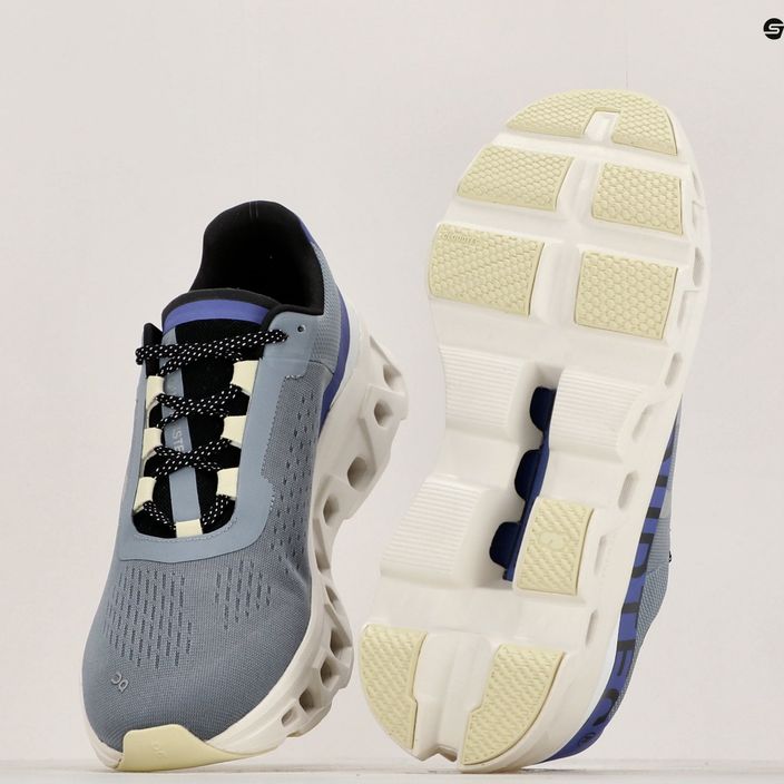 Men's On Running Cloudmonster mist/blueberry running shoes 10
