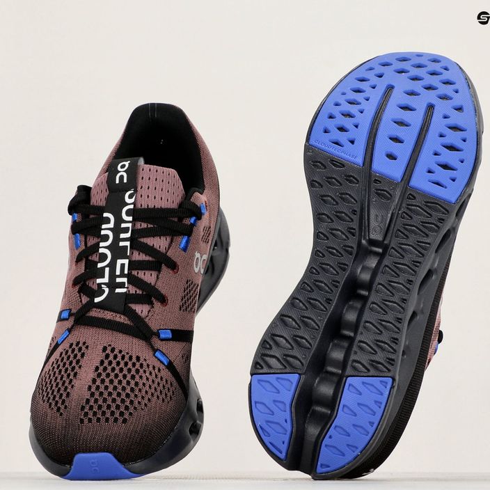 Men's On Running Cloudsurfer black/cobalt running shoes 11