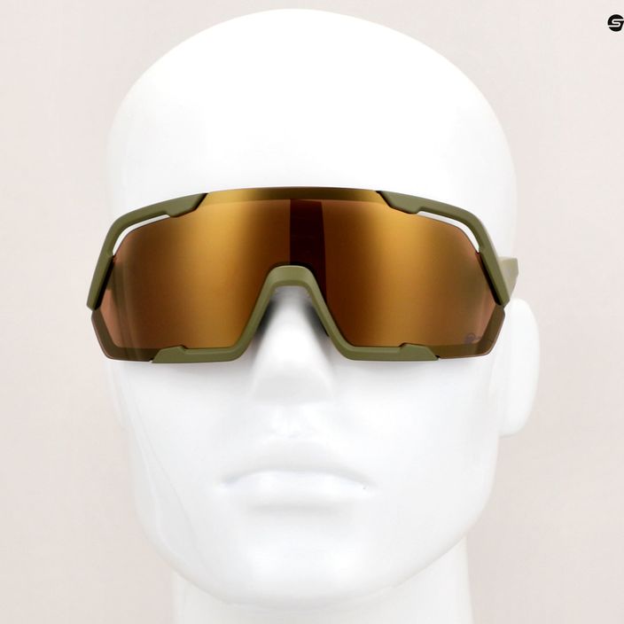 Alpina Rocket Q-Lite olive matt/bronze mirror sunglasses 10