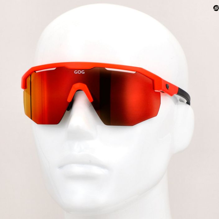 GOG Argo matt neon orange/black/polychromatic red sunglasses 12