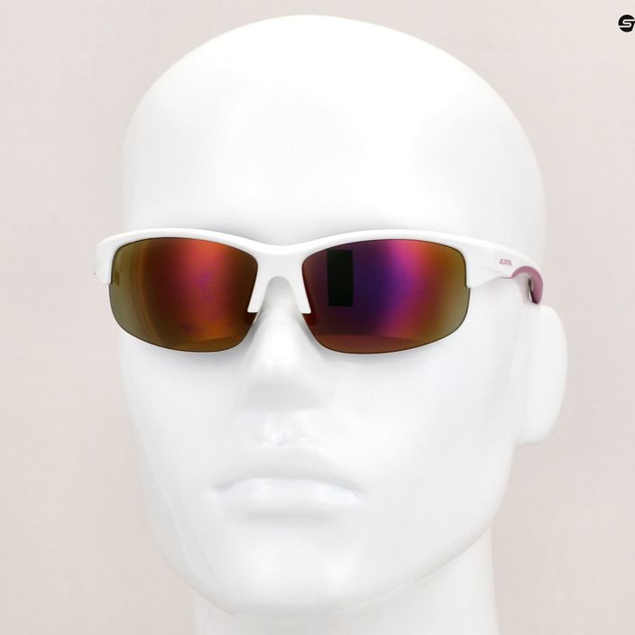Children's sunglasses Alpina Junior Flexxy Youth HR white purple matt/pink mirror 7