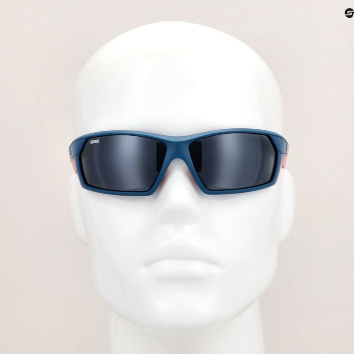 UVEX Sportstyle 225 blue mat rose/silver sunglasses 6