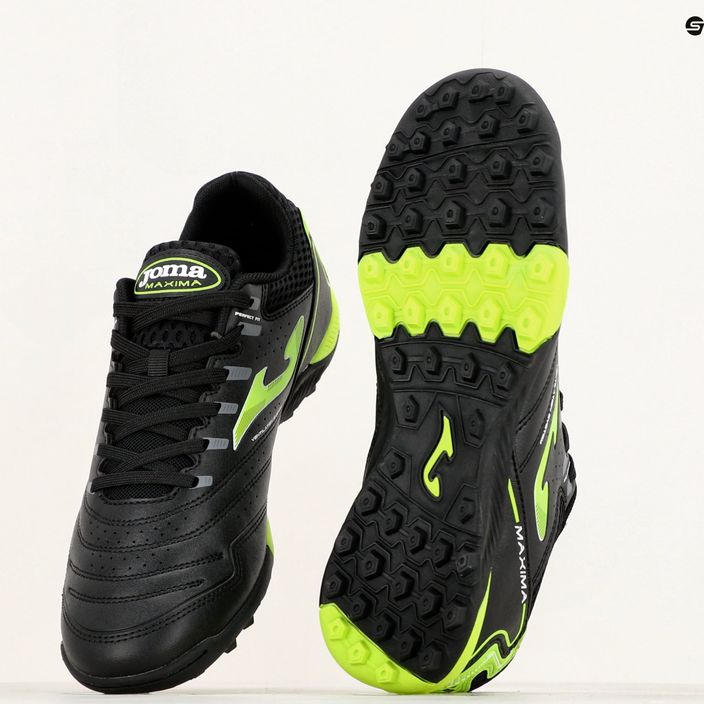 Men's Joma Maxima TF football boots black/green 10