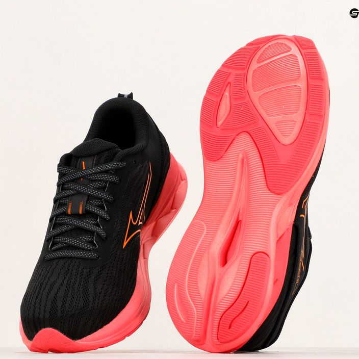 Women's running shoes Mizuno Wave Revolt 3 black/carrot curl/dubarry 10