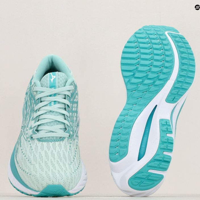 Women's running shoes Mizuno Wave Inspire 20 eggshell blue/white/blue turquoise 11