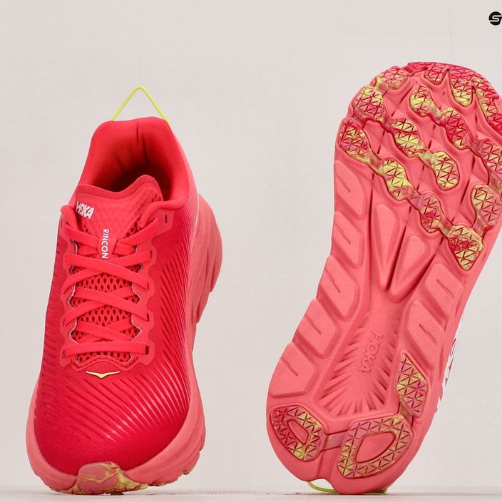 Women's running shoes HOKA Rincon 3 cerise/coral 9