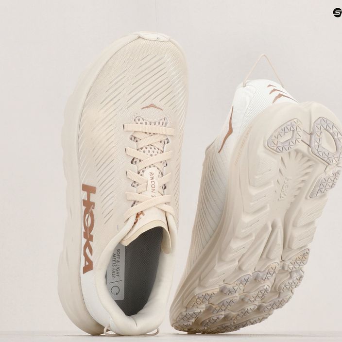 Women's running shoes HOKA Rincon 3 eggnog/rose gold 11