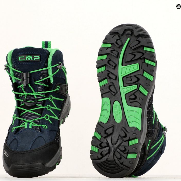 CMP Rigel Mid blue/gecko children's trekking boots 9
