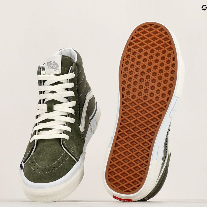 Vans SK8-Hi Reconstruct olive camo shoes 10